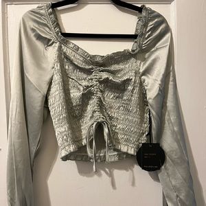 Light Green Long Sleeve Blouse